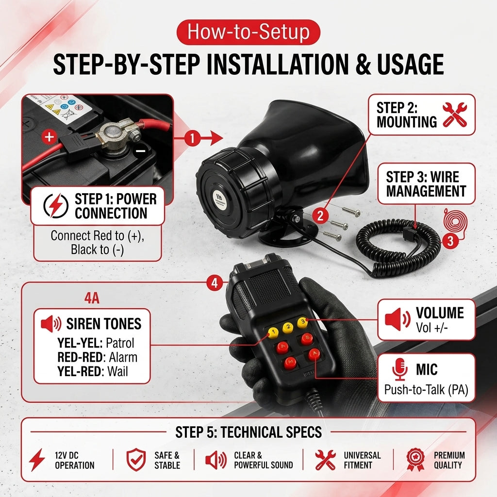 Siren Speaker 100W Hooter